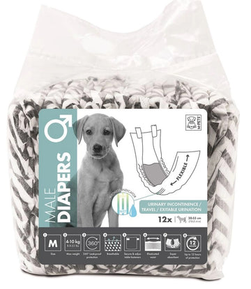 M- Pets Diapers For Male Dog Medium